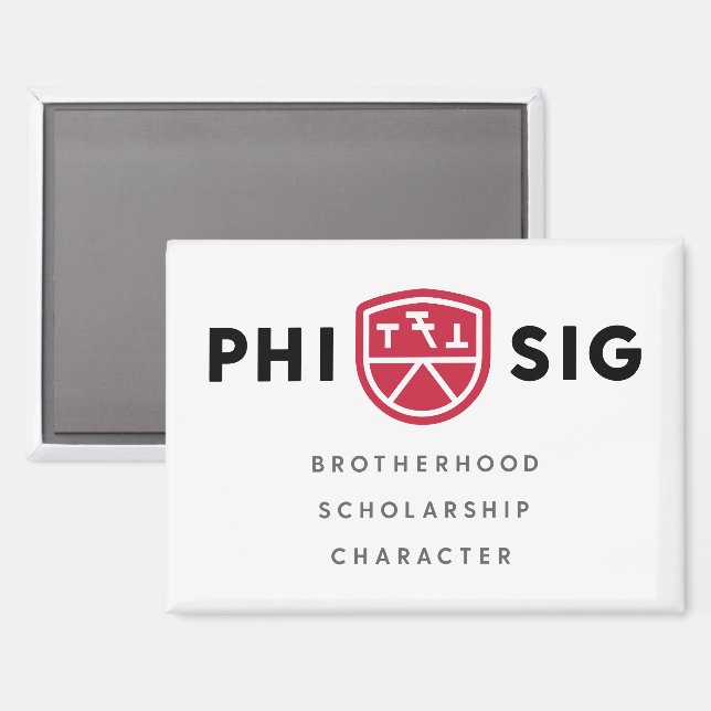 Phi Sigma Kappa Grundsätze Magnet (Vorderseite/Rückseite)