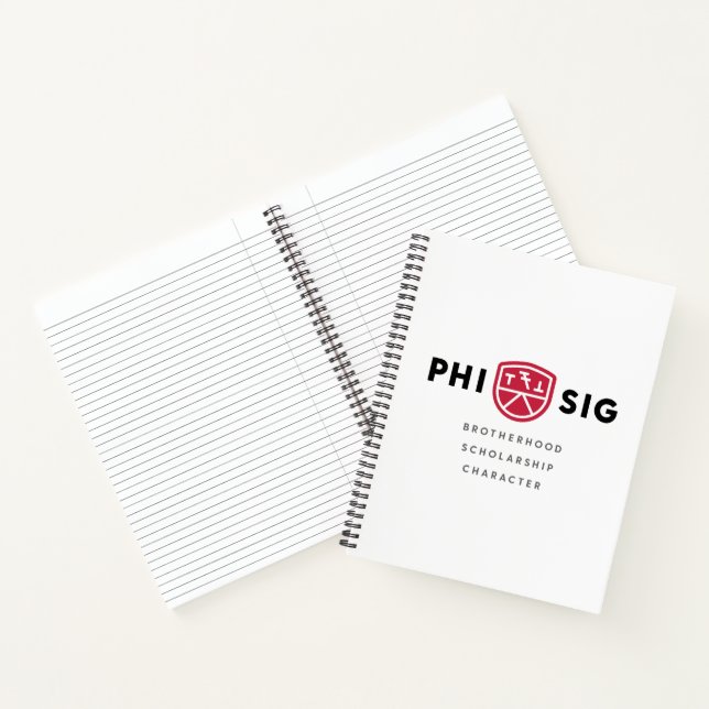 Phi Sigma Kappa Grundsätze Notizbuch (Innenseite)