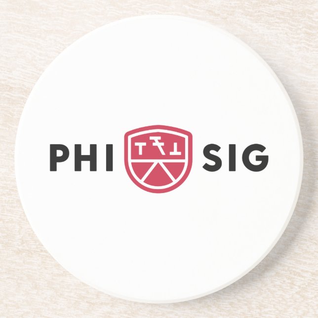 Phi Sigma Kappa-Logo Getränkeuntersetzer (Vorne)