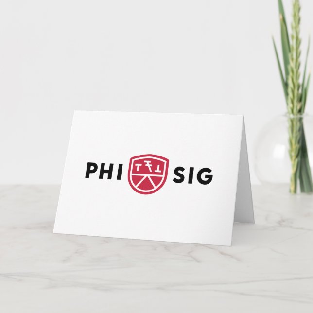 Phi Sigma Kappa-Logo Karte (Vorderseite)