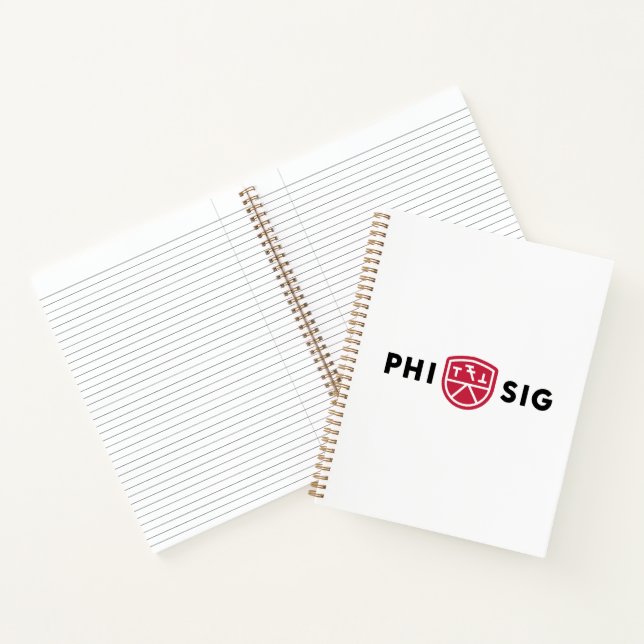 Phi Sigma Kappa-Logo Notizbuch (Innenseite)