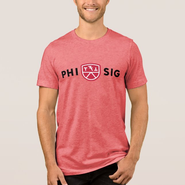 Phi Sigma Kappa-Logo Tri-Blend Shirt (Vorderseite)