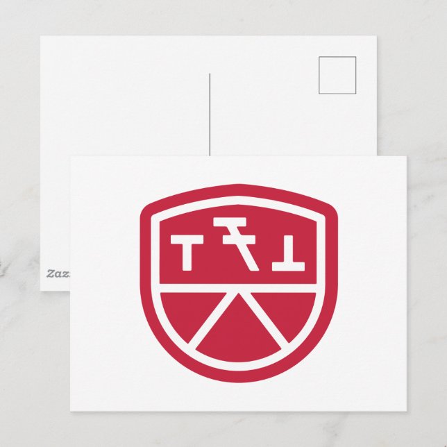 Phi Sigma Kappa Schild Postkarte (Vorne/Hinten)
