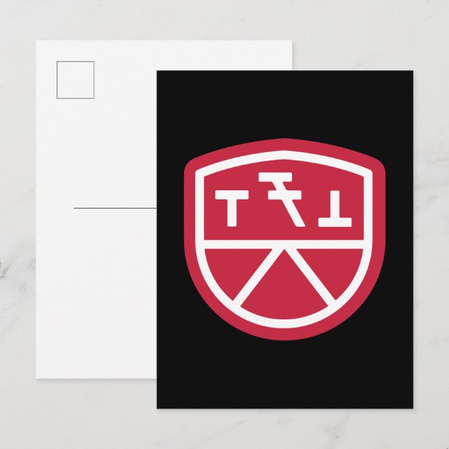Phi Sigma Kappa Schild Postkarte (Vorne/Hinten)
