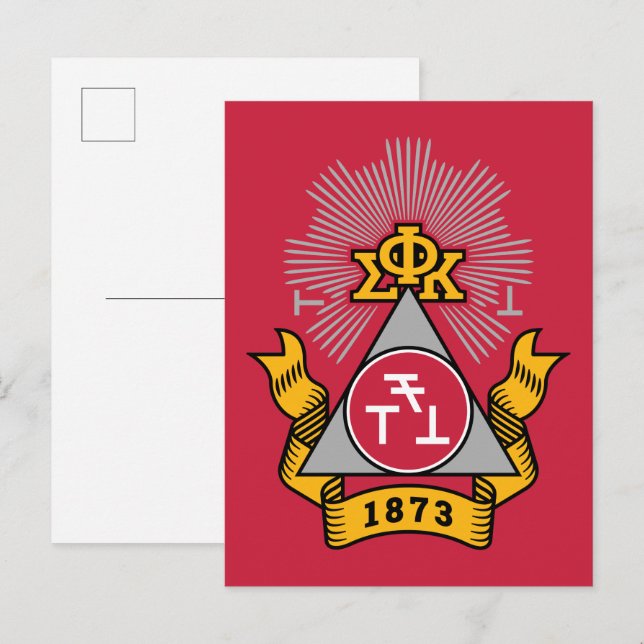 Phi Sigma Kappa-Wappen Postkarte (Vorne/Hinten)
