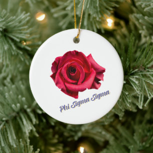Phi Sigma Sigma Griechische Schwesternschaft Rote Keramik Ornament