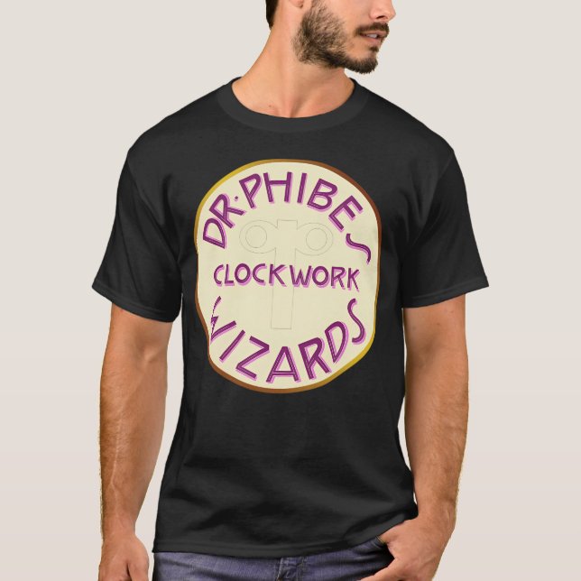 Phibes' Uhrwerk Wizards T-Shirt (Vorderseite)