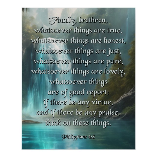 Phil 4:8 Poster (Vorderseite)