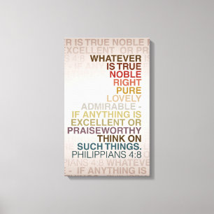 Phil 4:8 Wrapped Canvas 16x24 Leinwanddruck