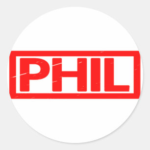 Phil Briefmarke Runder Aufkleber