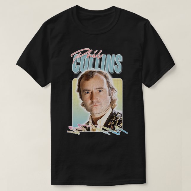 Phil Collins 80er Retro ästhetisches Design T-Shirt (Design vorne)