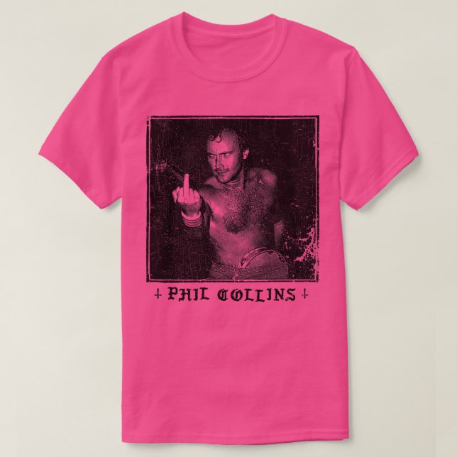 Phil Collins Punksthetic Fan Art Design gestört T-Shirt (Design vorne)