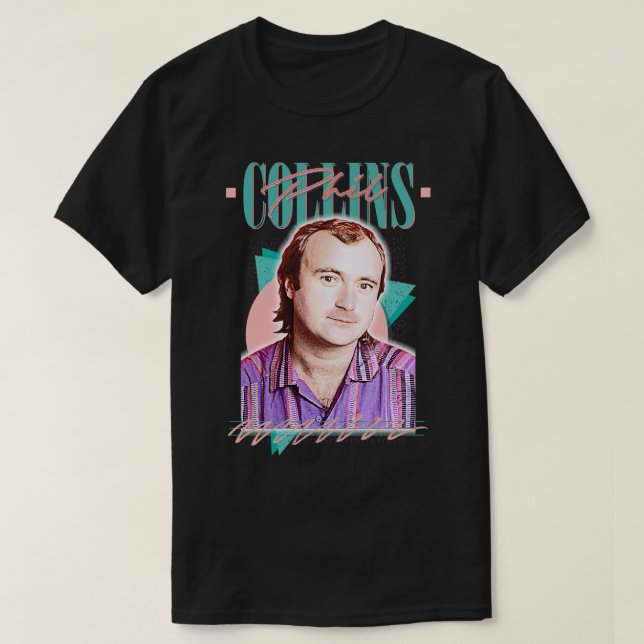 Phil Collins Retro 80er Ästhetisches Fan Design T-Shirt (Design vorne)
