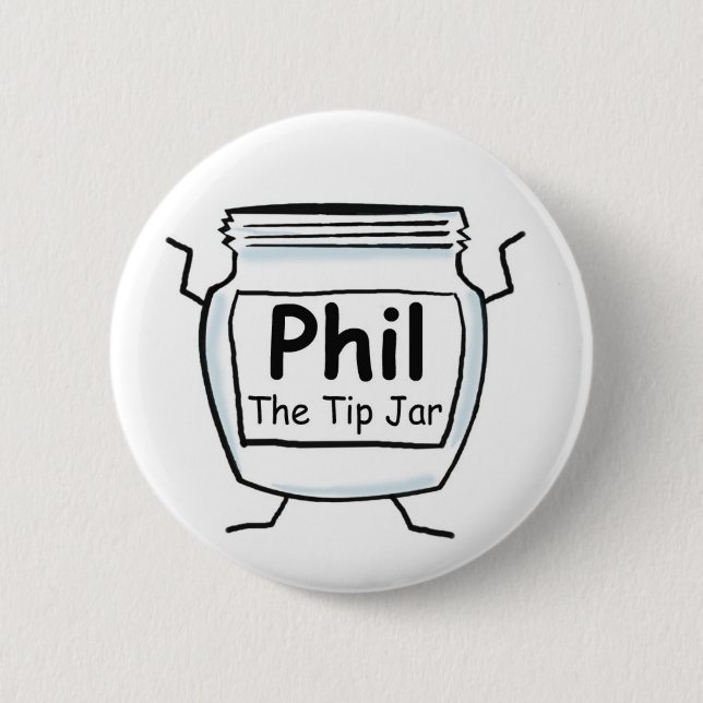 Phil der Spitze-Glas-Knopf Button (Vorderseite)