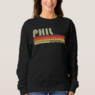 PHIL Gift Name Personalisiert Funny Retro Vintag B Sweatshirt
