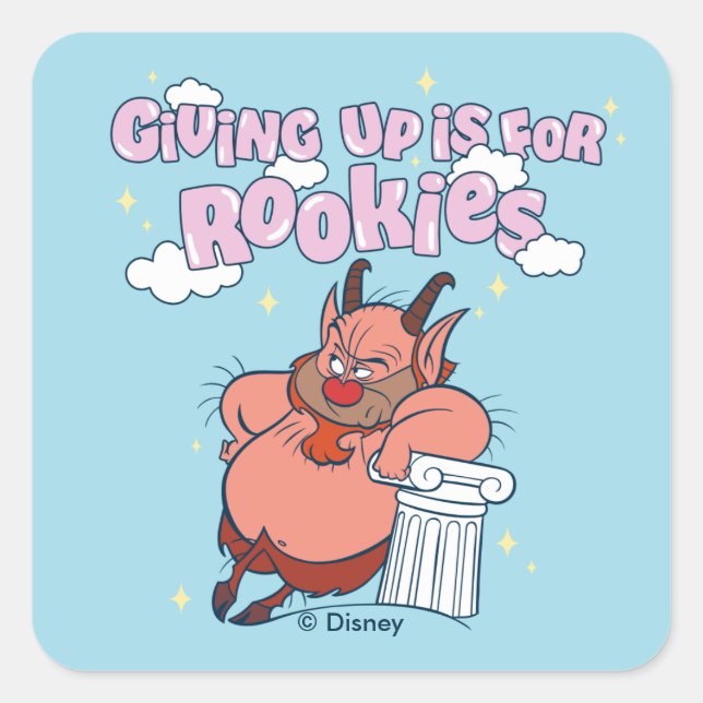 Phil - Giving Up is for Rookies Square Sticker (Vorderseite)