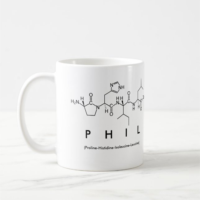 Phil-Peptidnamen-Tasse Kaffeetasse (Links)