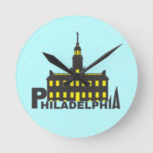 Philadelphia 1 runde wanduhr