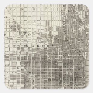 Philadelphia 4 quadratischer aufkleber