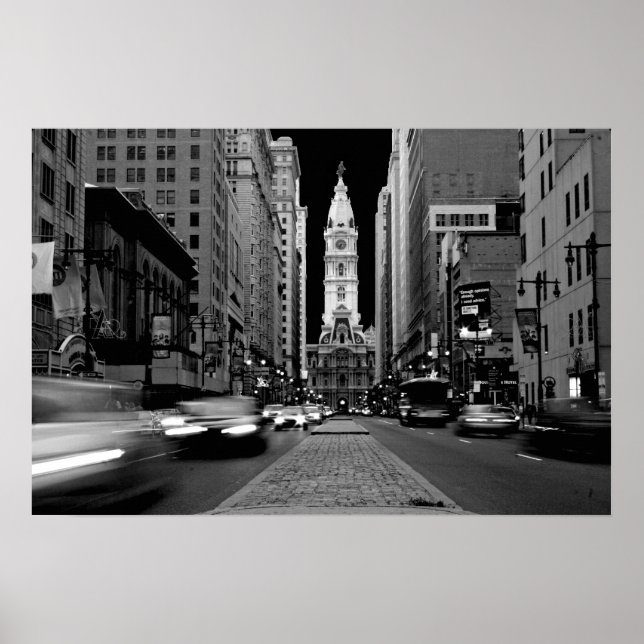 Philadelphia am Nachtposter Poster (Vorne)