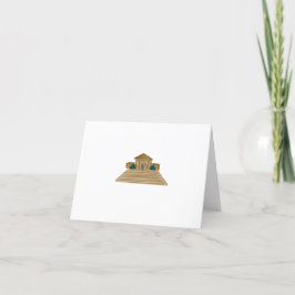 Philadelphia Art Museum w/Rocky Statue Notecard Dankeskarte