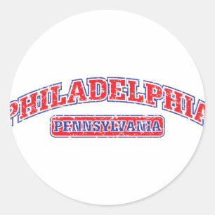 Philadelphia athletisch runder aufkleber