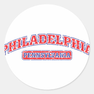Philadelphia athletisch runder aufkleber