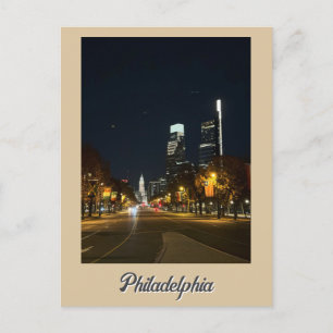 Philadelphia auf der Nachtpostkarte Postkarte