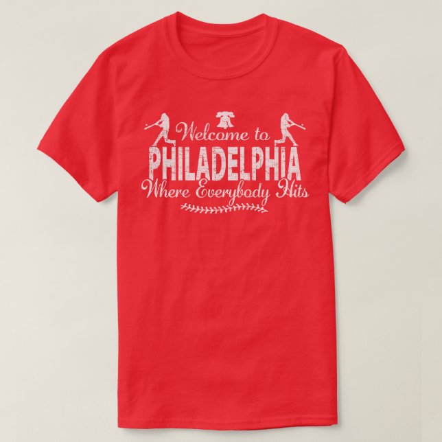PHILADELPHIA BASEBALL PHILLY WO JEDER HAT T-Shirt (Design vorne)