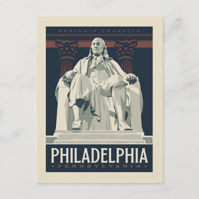 Philadelphia | Benjamin-Franklin-Institut Postkarte (Vorderseite)