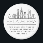Philadelphia | Benutzerdefinierte Stadtmeldung ode Magnet<br><div class="desc">Ein einzigartiger Magnet für die schöne Stadt Philadelphia,  Pennsylvania. Dieser Schlüsselanhänger zeigt die einzigartige Skyline der Stadt mit ihrem Namen darunter. Unter dem Namen der Stadt finden Sie einen Platz für Ihren einzigartigen Slogan oder Ihre Aussage über Ihre Lieblingsstadt.</div>