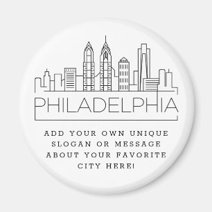 Philadelphia Benutzerdefinierte Stadtmeldung ode Magnet