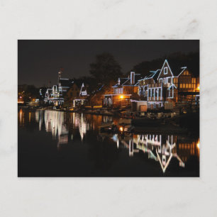 Philadelphia Boathouse Row bei Sunset Postkarte