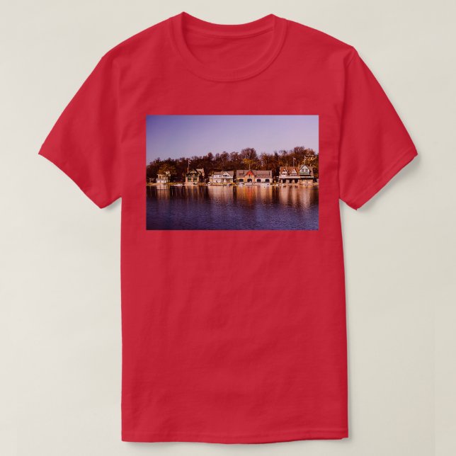 Philadelphia Boathouse Row Schuylkill River Rowing T-Shirt (Design vorne)