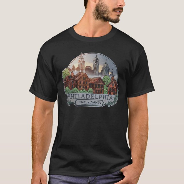 Philadelphia City Pennsylvania USA T-Shirt (Vorderseite)