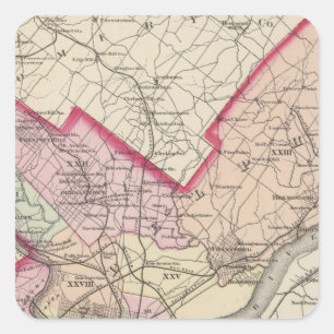 Philadelphia County, Stadt Quadratischer Aufkleber