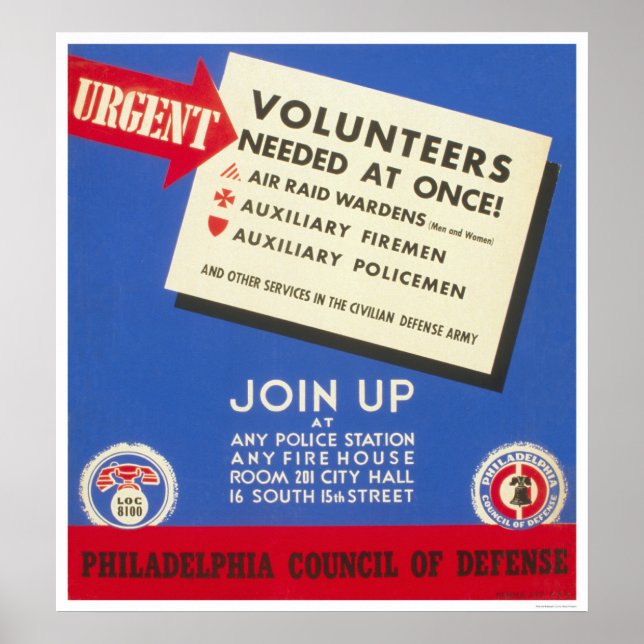 Philadelphia Defense - Freiwillige erforderlich -  Poster (Vorne)