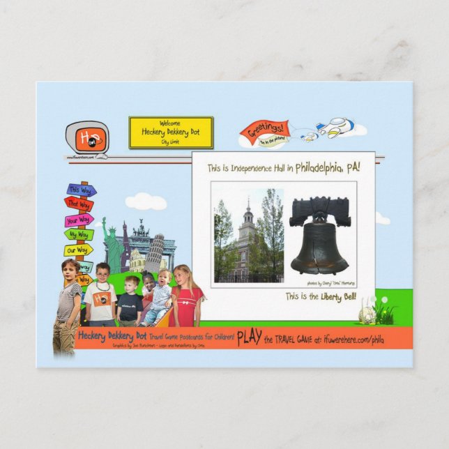 Philadelphia! Die Stadt der Brüderlichen Liebe! Postkarte (Vorderseite)