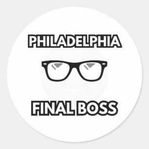 Philadelphia Endgegner Cooles Emoji Runder Aufkleber