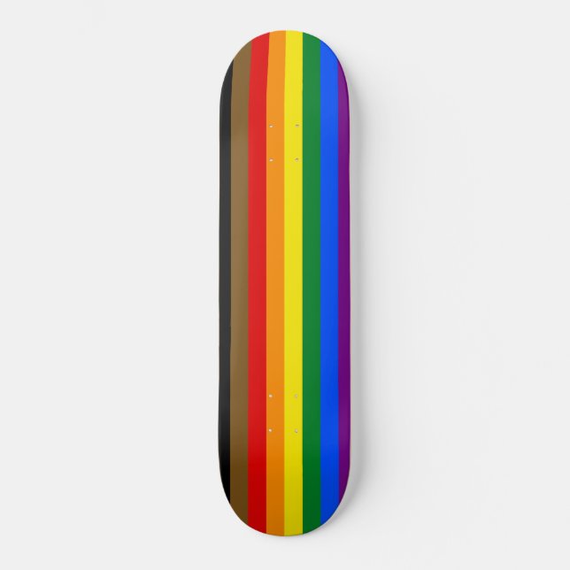 Philadelphia-Flag LGBTQ Skateboard (Vorderseite)