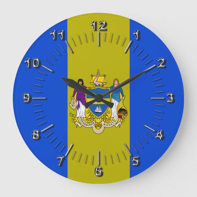 Philadelphia-Flagge Große Uhr (Vorderseite)