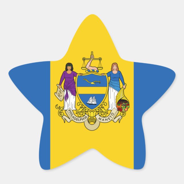 Philadelphia-Flagge Stern-Aufkleber (Vorderseite)