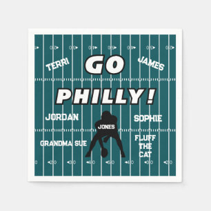 Philadelphia Football Fan Paper Napkin Serviette