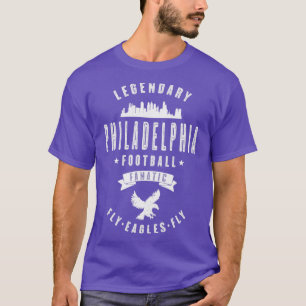 Philadelphia Football Fanatic Vintag White Text T-Shirt