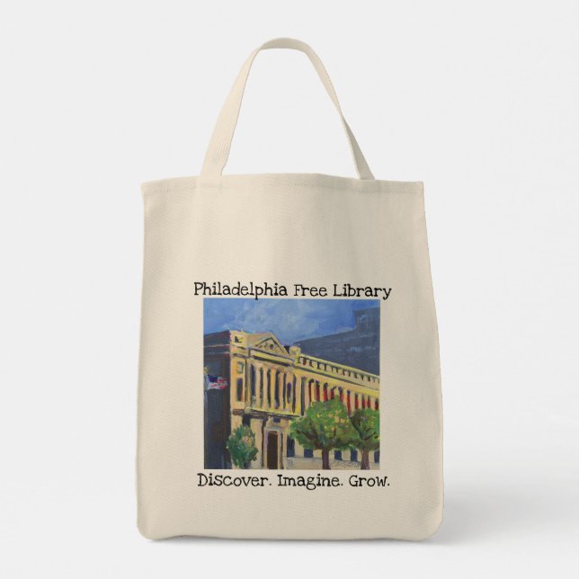 Philadelphia Free Library "Grow" Tote Bag Tragetasche (Rückseite)