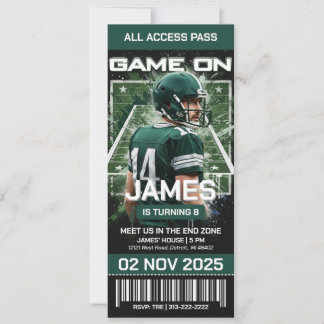 Philadelphia Fußball-Ticket Geburtstagseinladung Einladung