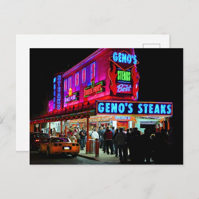 Philadelphia, Genos Steaks, Postkarte (Vorne/Hinten)