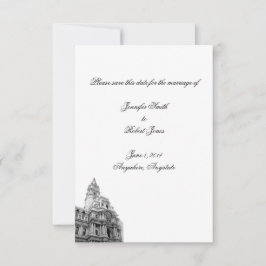 Philadelphia-Hochzeit in Urlaubsort Save the Date
