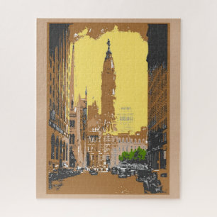 Philadelphia im Vintage-Stil Puzzle