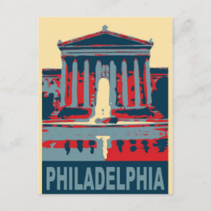 Philadelphia in Rot und Blau, Postkarte